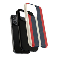 Retro Monaco Stripe Matte iPhone Case - Shockproof MagSafe® Compatible