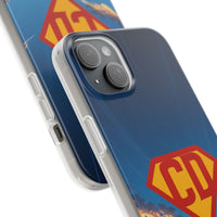 Personalised Superman-Inspired Phone Case - Custom Initials Hero Emblem