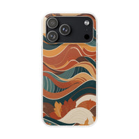 Abstract Autumn Leaves Waves Phone Case