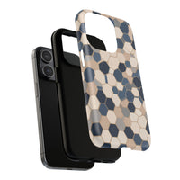 Geometric Honeycomb Pattern iPhone Case - Shockproof MagSafe® Compatible