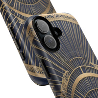 Art Deco Gold Fan iPhone Case - Great Gatsby Vintage Glamour, Shockproof MagSafe® Compatible