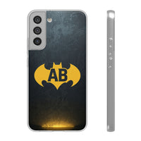 Personalised Bat Superhero Phone Case - Custom Initials Design