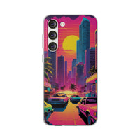 Neon Drive Sunset City Phone Case