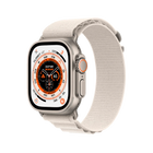 Apple - Apple Watch Ultra (Titanium, Cellular, 49mm) - Titanium Case w/ Starlight Alpine Band -GPS + Cellular -New Open-Box - Premier Max Tech -